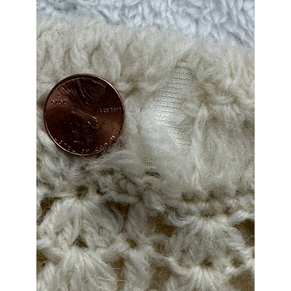 Tami Wool crochet Skirt British Crown Colony Of Hong Kong Cream 10 VTG *FLAWS* - Picture 14 of 16